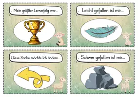 Vorschau - Fördermaterial/Inklusion - 20 Schaf Reflexionskarten für die Schafklasse - Gesprächsanlass - Seite 1