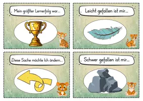Vorschau - Fördermaterial/Inklusion - 20 Tiger Reflexionskarten für die Tigerklasse - Gesprächsanlass - Seite 1