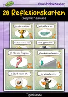 Vorschau - Fördermaterial/Inklusion - 20 Tiger Reflexionskarten für die Tigerklasse - Gesprächsanlass - Deckblatt