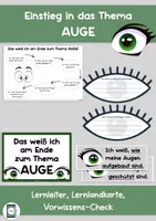 Vorschau - Arbeitsblätter - Einstieg in das Thema AUGE - Deckblatt