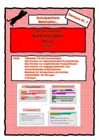 Vorschau - Arbeitsblätter - Kommaregeln Teil 2 - Deckblatt