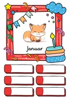 Vorschau - Poster - Fuchs Geburtstagskalender für die Fuchsklasse - Seite 1