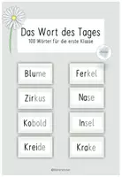 Vorschau - Fördermaterial/Inklusion - Wort des Tages - 100 Wörter für die erste Klasse - Sammlung - Deckblatt