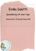 Vorschau - Arbeitsblätter - Emilia Galotti I Claudia Galotti und Marinelli I Szene III,8 - Deckblatt
