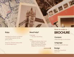 Vorschau - Arbeitsblätter - Broschüre (9+): How to make a travel brochure - Seite 1
