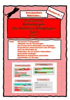 Vorschau - Arbeitsblätter - Kommaregeln Teil 3 - Deckblatt