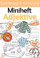 Vorschau - Unterrichtsreihen - Adjektive - Miniheft zum Einführen und Vertiefen der Wortart - Deckblatt