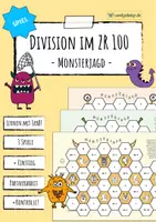 Vorschau - Arbeitsblätter - Division im Zahlenraum 100 - Spiel - Deckblatt