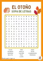 Vista previa - Unidades / Secuencias / Situaciones de Aprendizaje - Sopas de letras EL OTOÑO diferentes niveles - página 2