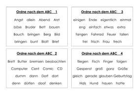 Vorschau - Stationenlernen - Ordne nach dem ABC - Karten - Deckblatt