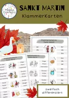 Vorschau - Fördermaterial/Inklusion - Sankt Martin Klammerkarten - Deckblatt