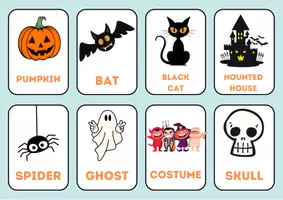 Vista previa - Juegos / Gamificación - Halloween flashcards and game - Portada