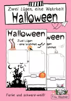 Vorschau - Arbeitsblätter - Halloween: Zwei Lügen, eine Wahrheit - Portfolio - Deckblatt