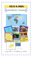 Vista previa - Tarjetas / Manipulativos - LA VUELTA AL MUNDO: CONTINENTES Y OCÉANOS - Portada