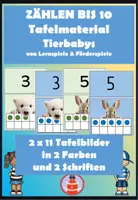 Vorschau - Poster - Zählen bis 10 Tafelmaterial Tierbabys - simultane Mengenerfassung - Deckblatt