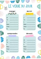 Aperçu - Feuilles d'exercices - Rituel - Le verbe du jour (conjugaison) - Page 3