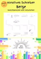 Vorschau - Arbeitsblätter - Stationenlernen - Gedichte - kreatives Schreiben - BERGE - Deckblatt