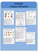 Vorschau - Arbeitsblätter - Lesespur: Nikolaus + Weihnachten, 3. bis 4. Klasse - Deckblatt