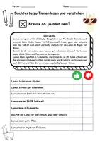 Vorschau - Arbeitsblätter - Sachtext zum Lama lesen und verstehen - Deckblatt