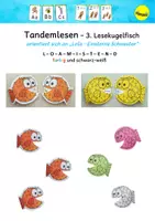 Vorschau - Stationenlernen - Tandemlesen - 3. Lesekugelfisch - passt zu "Lola - Einsterns Schwester" - Deckblatt
