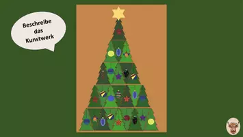 Vorschau - Mal- und Bastelvorlagen - Gemeinschaftsbild Weihnachtsbaum schmücken Klasse 1-4 Kunst Schritt für Schritt Anleitung - Seite 2