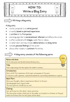 Vorschau - Arbeitsblätter - How to Write a Blog Entry inkl. interaktiver PDFs - Seite 1