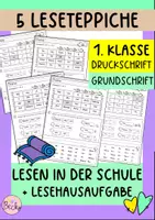 Vorschau - Arbeitsblätter - Leseteppich, Blitzlesen (MIAOSU) - Deckblatt