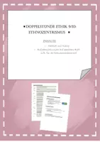 Vorschau - Arbeitsblätter - Ethnozentrismus - Doppelstunde Ethik 9/10 - Deckblatt