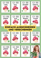 Vorschau - Mal- und Bastelvorlagen - Mutmachkarten Selbstliebe Glückspilze mit positven Affirmationen - Seite 2