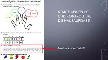 Vorschau - Arbeitsblätter - 06 Tastschreiben macht Spaß: Wiederholung Oberreihe linke Hand - Seite 2
