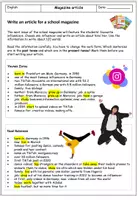 Vorschau - Arbeitsblätter - Magazine article - Write about an influencer - Seite 2