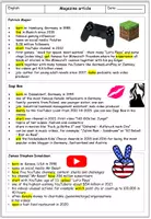 Vorschau - Arbeitsblätter - Magazine article - Write about an influencer - Seite 3