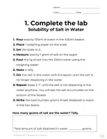 Vorschau - Arbeitsblätter - Solubility Salt In Water Lab With Worksheets - Seite 3