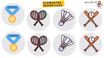 Vista previa - Tarjetas / Manipulativos - Busca la pareja versión elementos deportivos - Portada