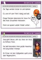 Vorschau - Arbeitsblätter - Halloween - Leseübung - Ein Wort zu viel - Seite 2