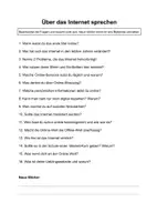 Vorschau - Arbeitsblätter - 1 Sprechanlass - über das Internet und die Online-Welt sprechen - Sprechanlässe daf, daz, Konversation B1, B2, C1, Deutsch, Sprechübung - Seite 1