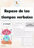 Vorschau - Arbeitsblätter - Wiederholung der Zeiten im Spanischen 3 Aufgaben Sprechen und Schreiben - Deckblatt