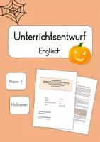 Vorschau - Stundenentwürfe - Entwurf: Dialogisches Sprechen zum Thema Halloween - Deckblatt