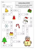 Vorschau - Arbeitsblätter - Rechenrätsel ZR100 Weihnachten, Addition und Subtraktion - Seite 2
