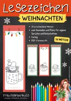 Vorschau - Mal- und Bastelvorlagen - Lesezeichen Weihnachten ausmalen und selbst gestalten - Seite 2