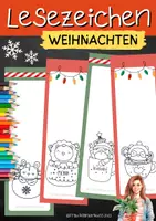 Vorschau - Mal- und Bastelvorlagen - Lesezeichen Weihnachten ausmalen und selbst gestalten - Deckblatt