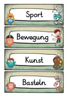 Vorschau - Poster - Tagestransparenz - Eule für die Eulenklasse - Grundschule - Seite 2