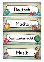Vorschau - Poster - Tagestransparenz - Eule für die Eulenklasse - Grundschule - Seite 1