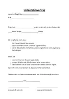 Vorschau - Anderer Materialtyp - Unterrichtsvertrag - Deckblatt