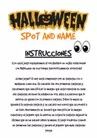 Vista previa - Juegos / Gamificación - SPOT AND NAME HALLOWEEN - página 1