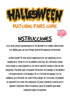 Vista previa - Juegos / Gamificación - HALLOWEEN MATCHING PAIRS GAME - página 1