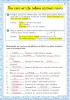 Vorschau - Arbeitsblätter - Mrs. G.'s Grammar Box: the zero article before abstract nouns - Seite 3