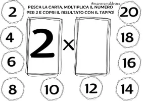 anteprima - Materiale di supporto/inclusione - 10 SCHEDE RIPASSO TABELLINE IN MODO LUDICO - Pagina di copertina
