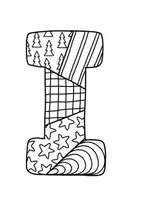 Vorschau - Mal- und Bastelvorlagen - Kooperative Winter Girlande - Pop Art Girlande zum Weiter- und Ausmalen - Seite 2