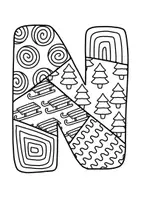 Vorschau - Mal- und Bastelvorlagen - Kooperative Winter Girlande - Pop Art Girlande zum Weiter- und Ausmalen - Seite 3